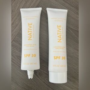 Native Mineral Sunscreen SPF 30 - Cream 2 included. NEW -sealed